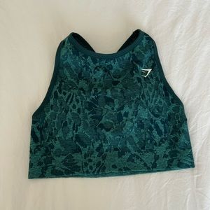 Gymshark Teal Patterned Sports Bra